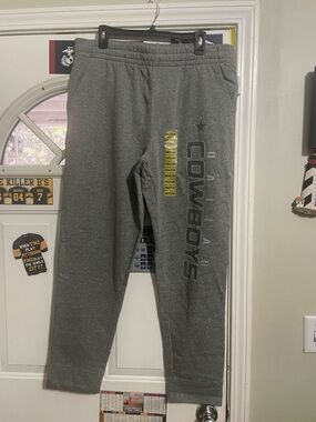 NFL Gray Cowboys Joggers with Side Logo